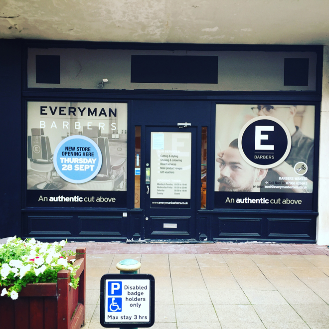 Everyman Barbers Printed Window Coverings