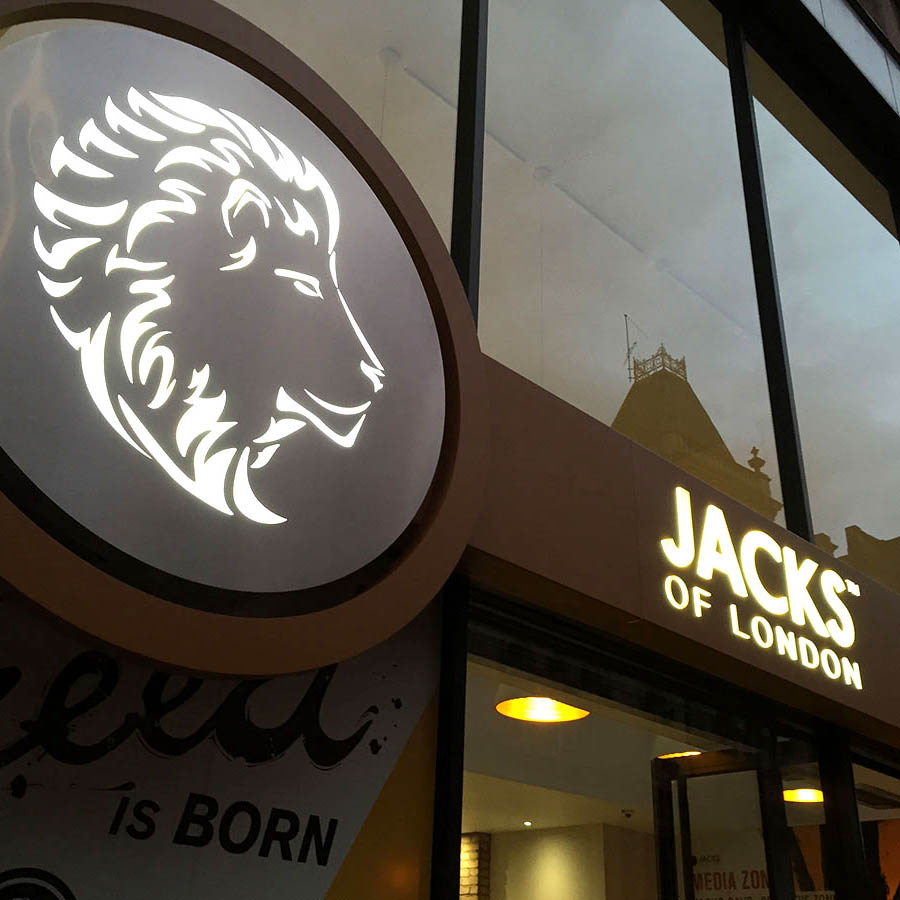 Jacks of London Shopfront